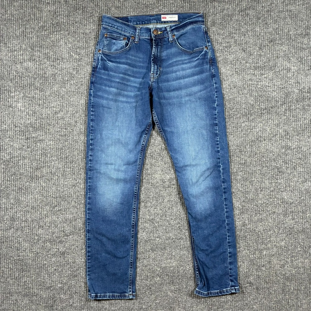 Wrangler Mens Straight Jeans 28x30 Blue Athletic Fit Stretch Denim‎ Low Rise